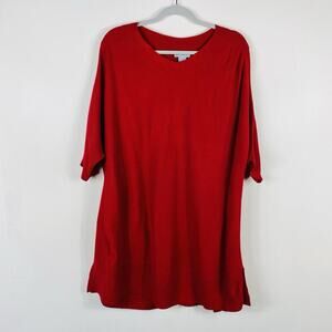 Catherines Plus Size 0X 14 16 Dolman Sleeve Pullover Sweater Red